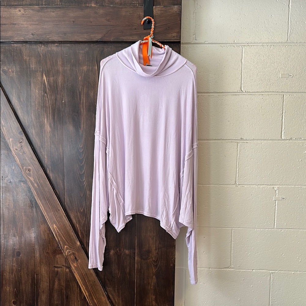 We The Free Lilac Cowl Neck Sweater